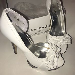 Rampage heels size 7.5 white patent